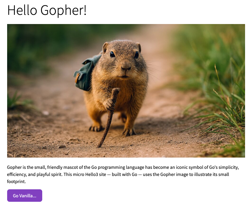 Step 3 - Hello Gopher in Online