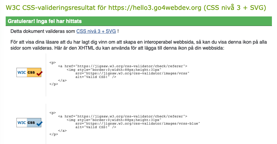 Check CSS